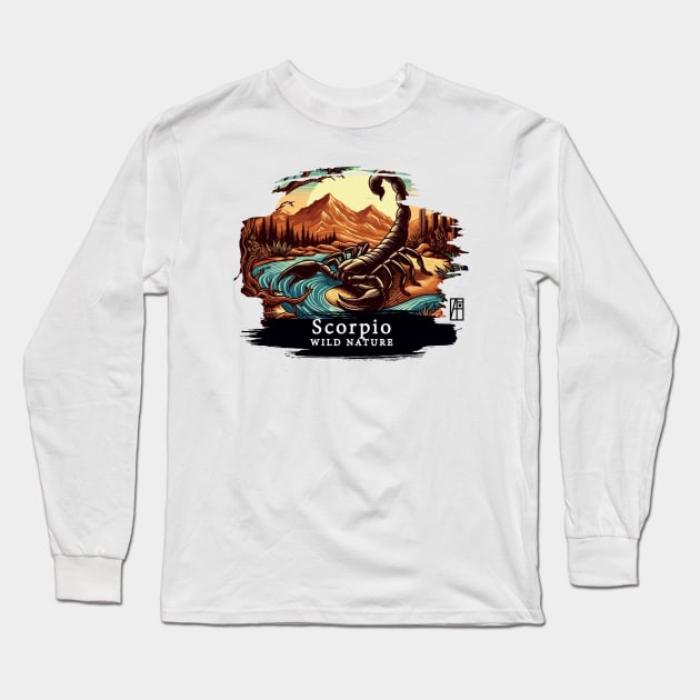 Scorpio - WILD NATURE - SCORPIO -2 Long Sleeve T-Shirt by ArtProjectShop